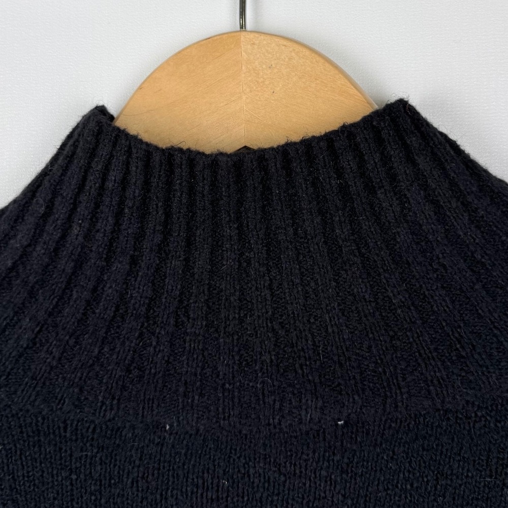 Everlane Black Knit Sweater Dress Long Sleeve Turtleneck Casual Womens Size M - Picture 6 of 13